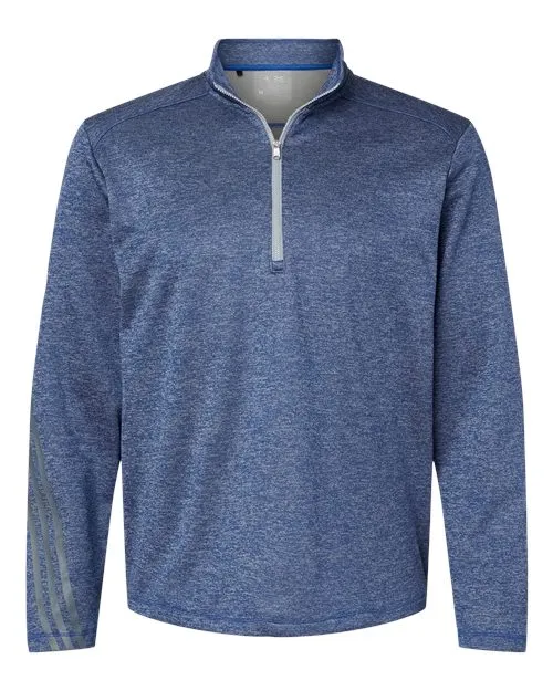 Adidas Men's Brushed Terry Heathered Quarter-Zip Pullover