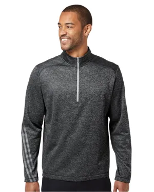 Adidas Men's Brushed Terry Heathered Quarter-Zip Pullover