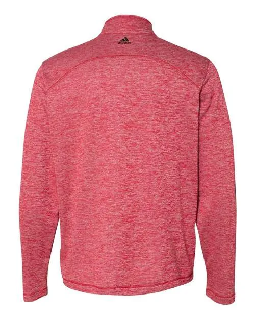 Adidas Men's Brushed Terry Heathered Quarter-Zip Pullover