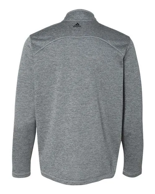 Adidas Men's Brushed Terry Heathered Quarter-Zip Pullover