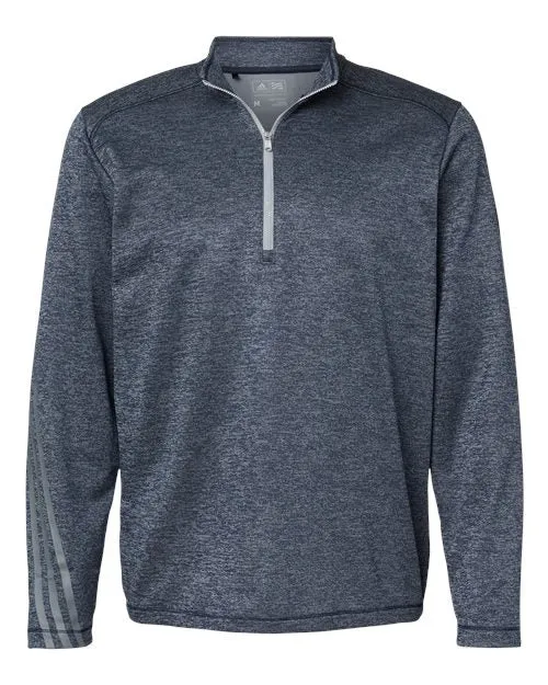 Adidas Men's Brushed Terry Heathered Quarter-Zip Pullover