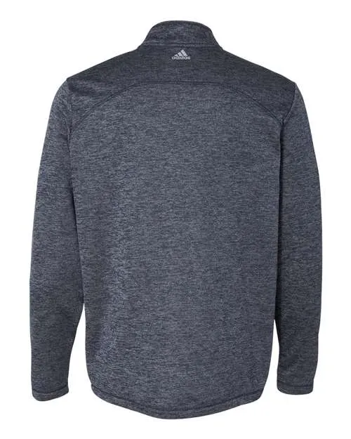 Adidas Men's Brushed Terry Heathered Quarter-Zip Pullover