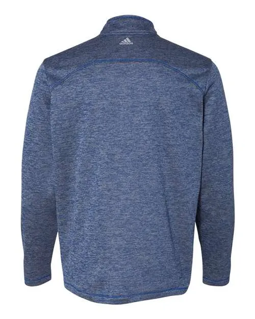 Adidas Men's Brushed Terry Heathered Quarter-Zip Pullover