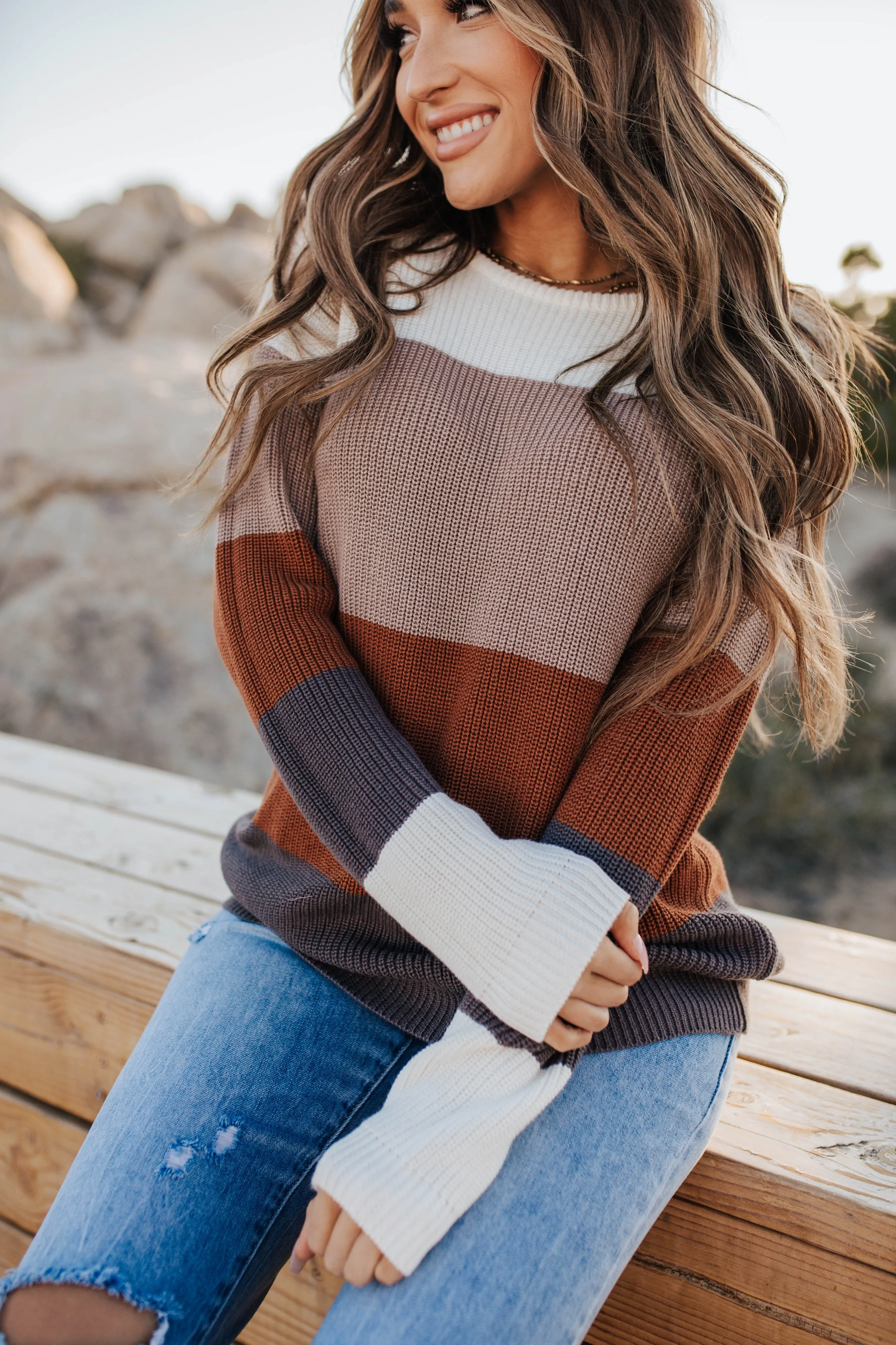 Ampersand Paige Sweater- Camel