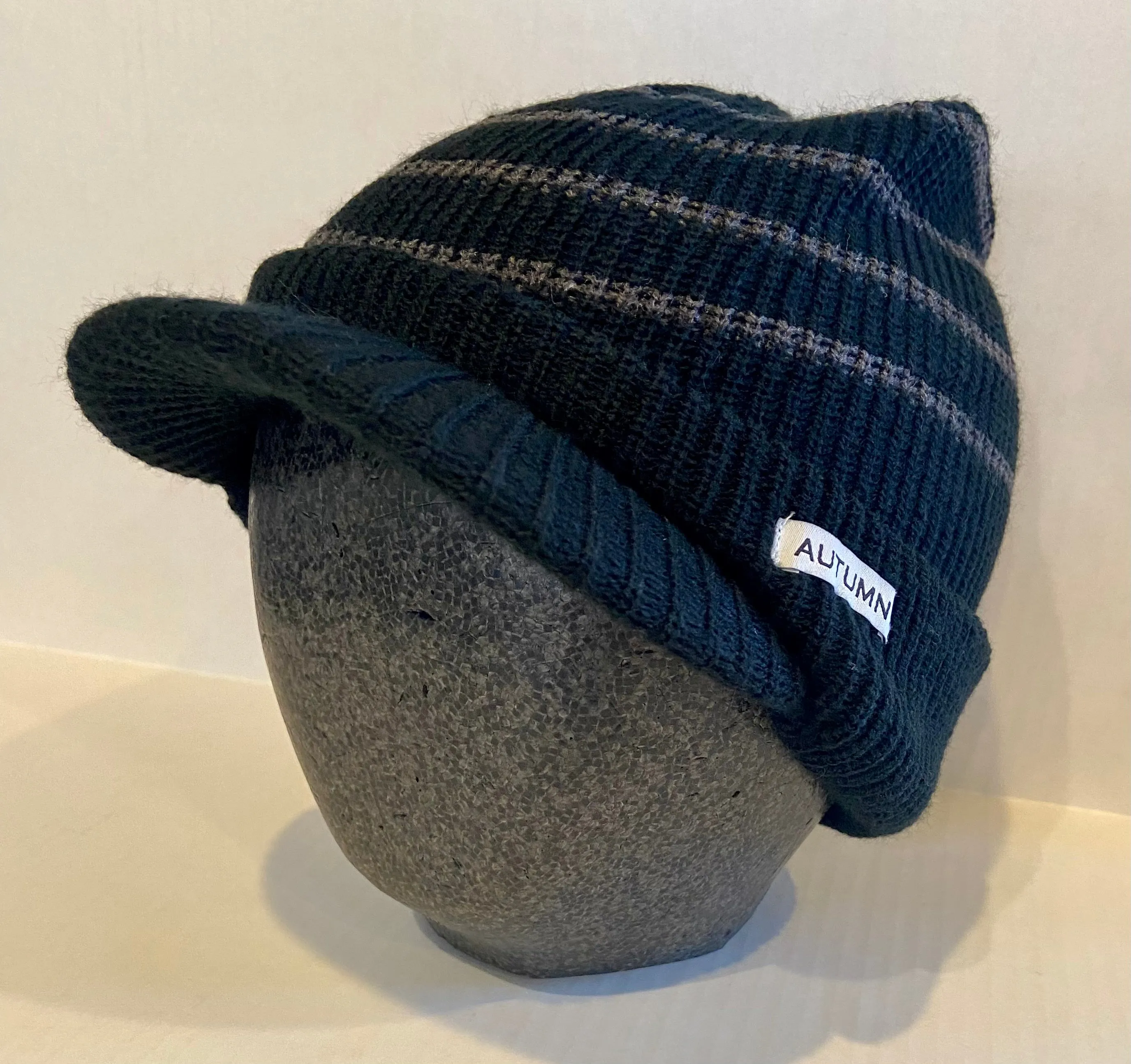 Autumn Headwear Visor Beanie - Black