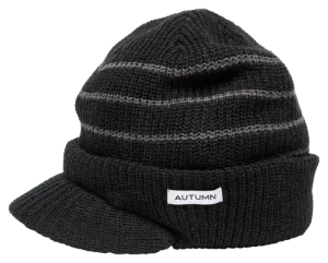 Autumn Headwear Visor Beanie - Black