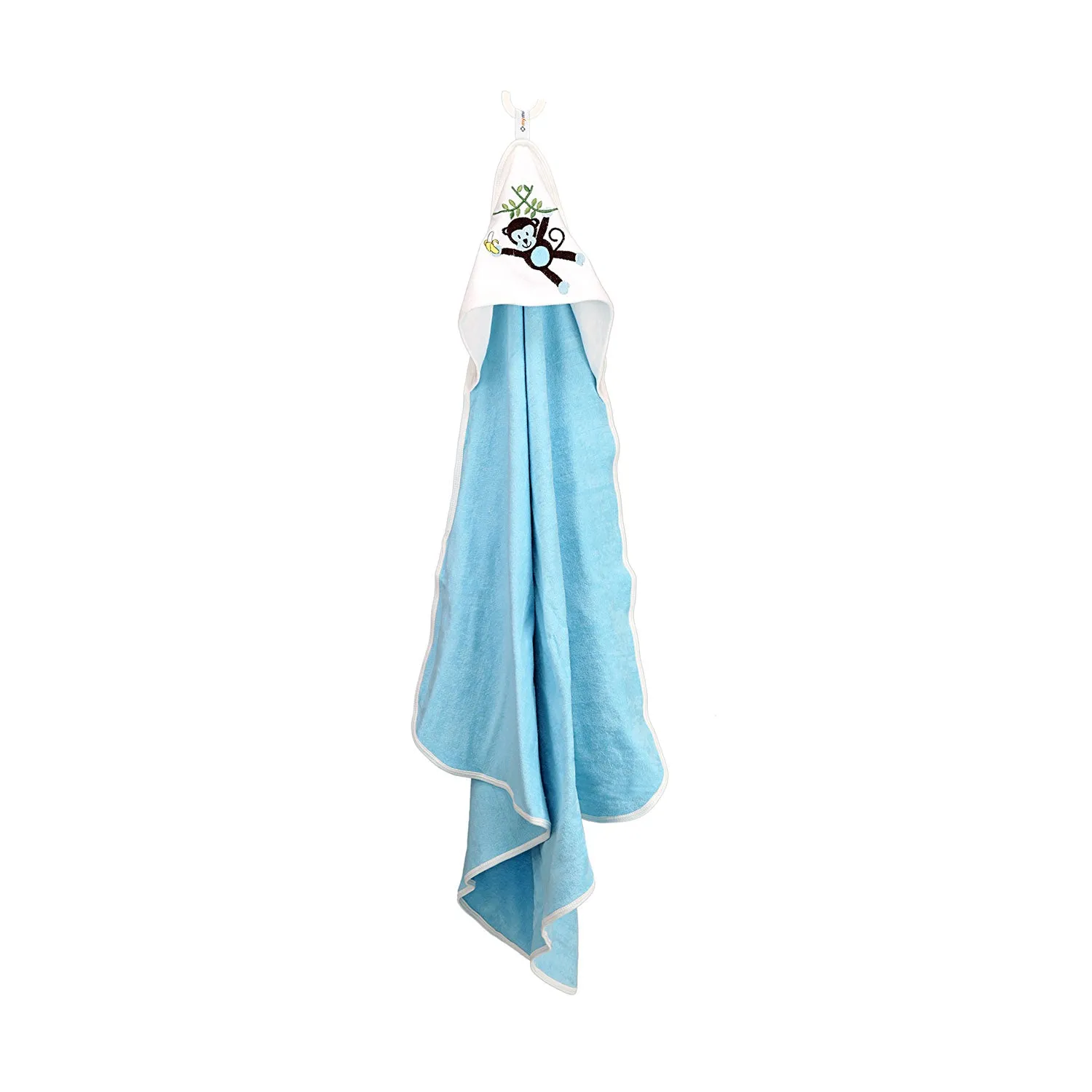 Baby Hooded Towel - Dual Layered - Blue Solid