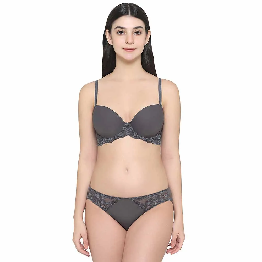 Balcony & Beyond Low Waist Medium Coverage Everyday Wear Bikini Panty - Grey