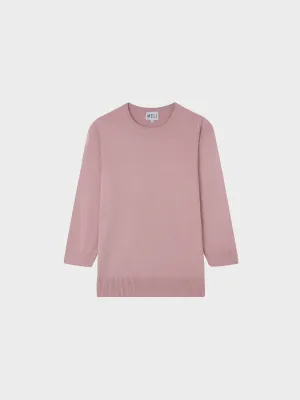 Basic Crew Sweater 3Q-Mauve