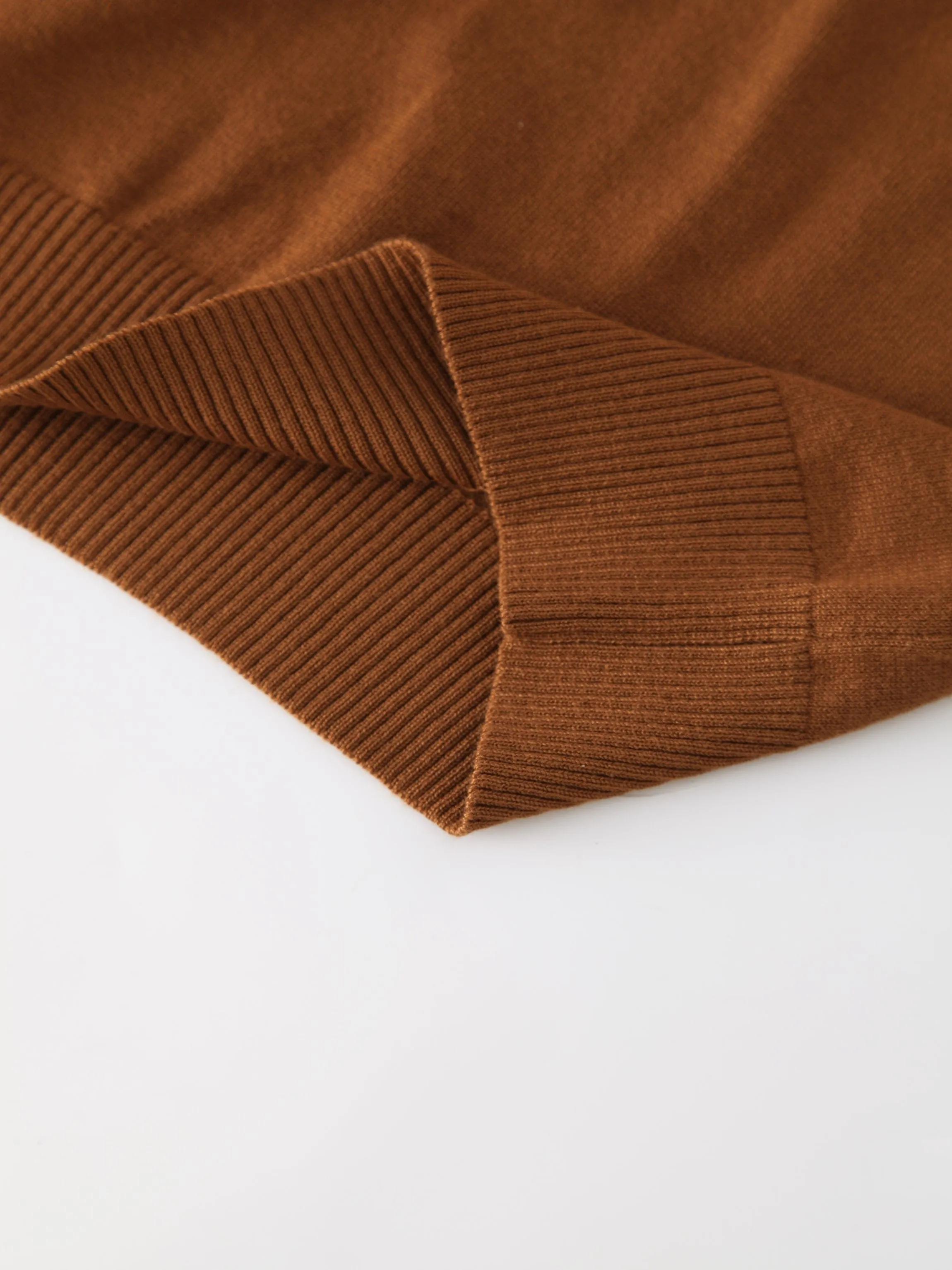 Basic Crew Sweater LS-Brown