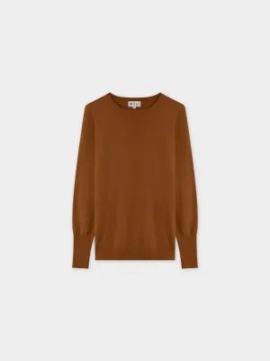 Basic Crew Sweater LS-Brown