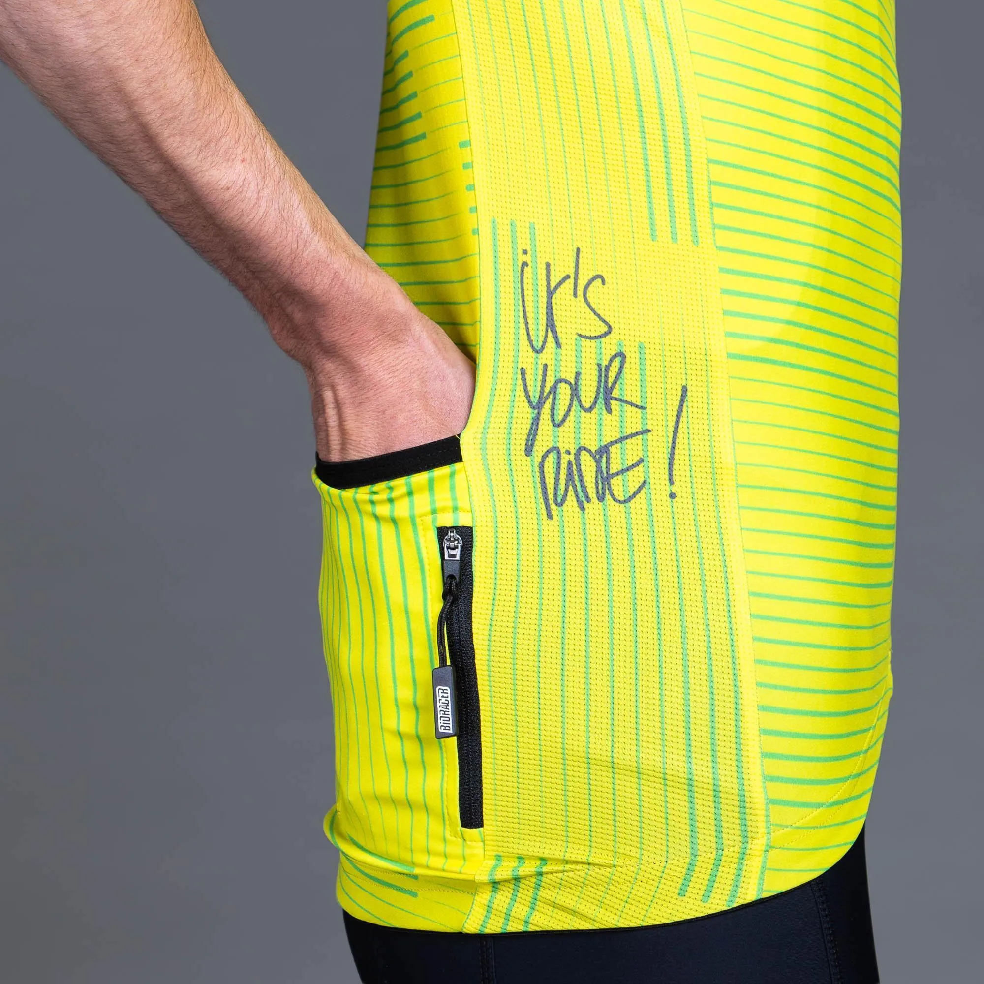 Bioracer Men'S Spitfire Jersey - Wrap Citron Yellow