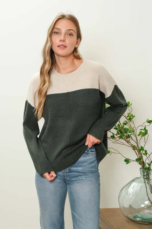 BLU103 - GREEN PULLOVER SWEATER