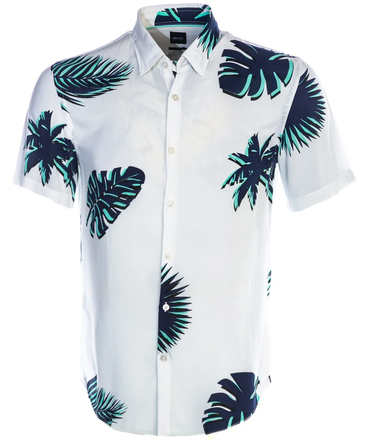 BOSS Ronn F Short Sleeve Shirt in White Floral