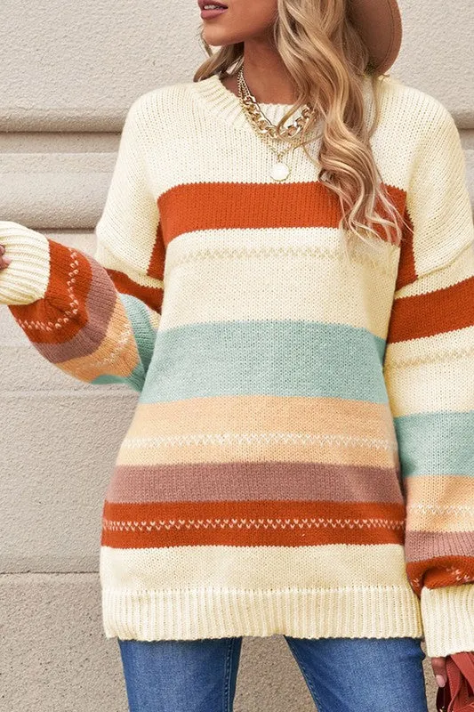 Camilla Striped Color Block Sweater