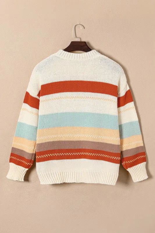 Camilla Striped Color Block Sweater