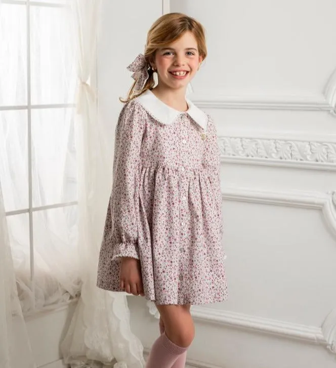 CLEARANCE SALE Alhuka Kids - Girls Freya Floral Print Cotton Dress 8yr