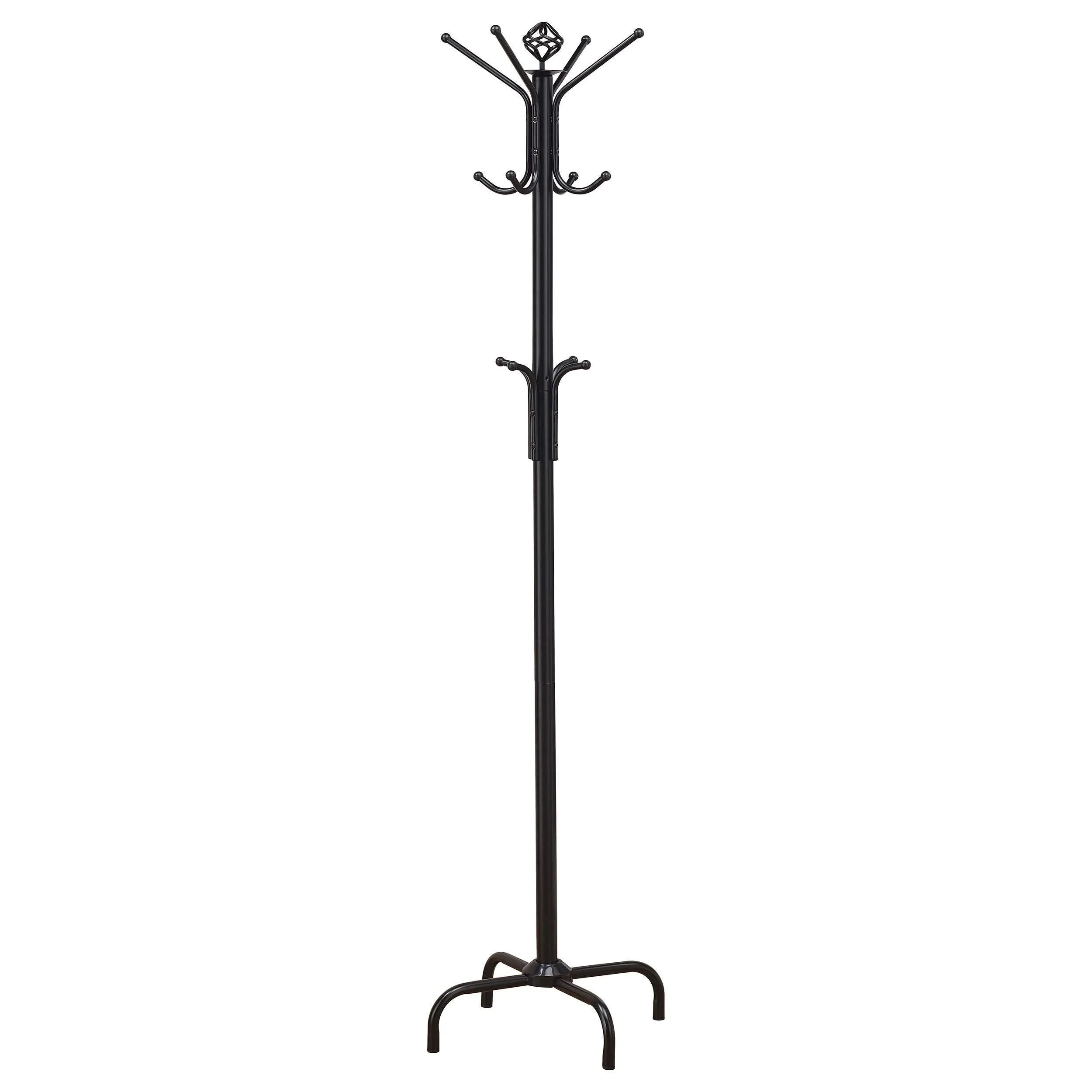 Collier 12-hook Coat Rack Black