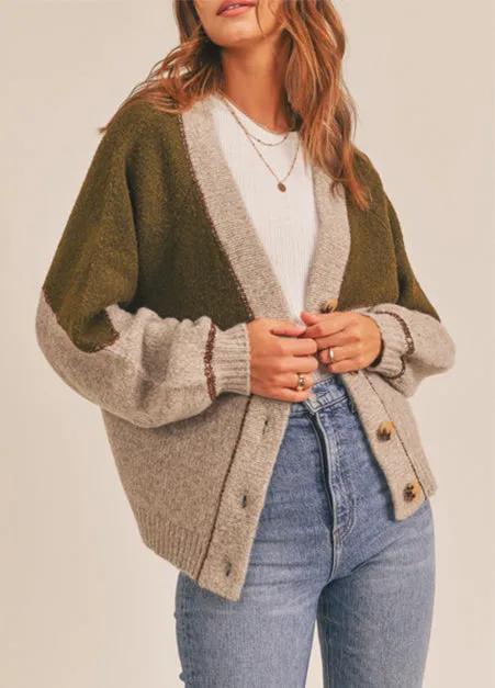 Color Block Cardigan