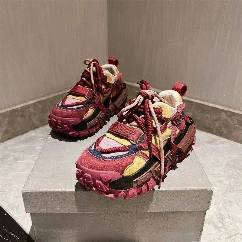 Color Block Chunky Platform Sneakers