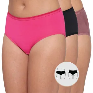 Cotton Mid Waist Medium Coverage Everyday Wear Pack of 3 Midi Panty