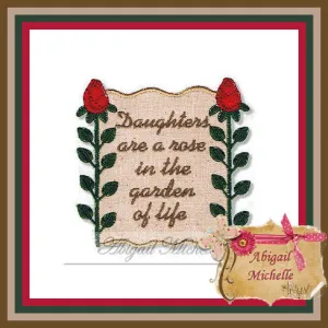 Daughters Rose Frame Applique