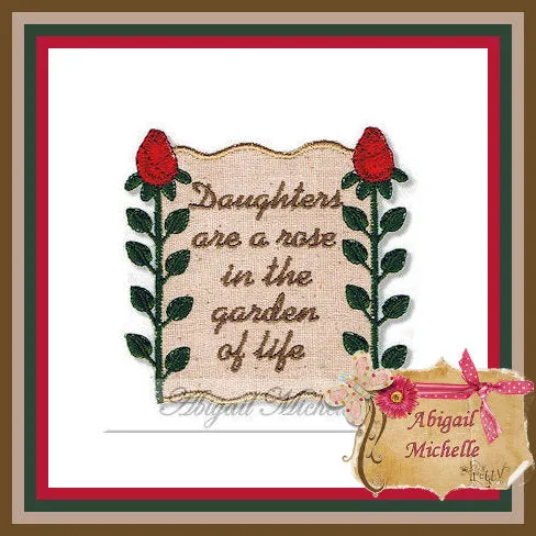 Daughters Rose Frame Applique