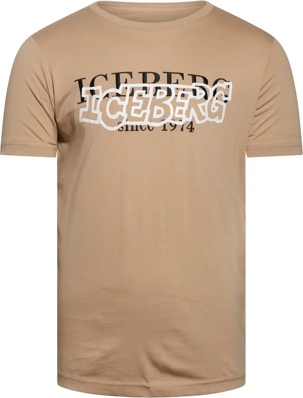 Embroidered Print Logo T-shirt (Khaki) - I23F01563011472