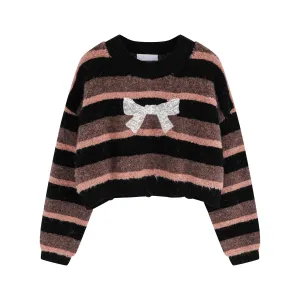 Faire Echo short striped sweater