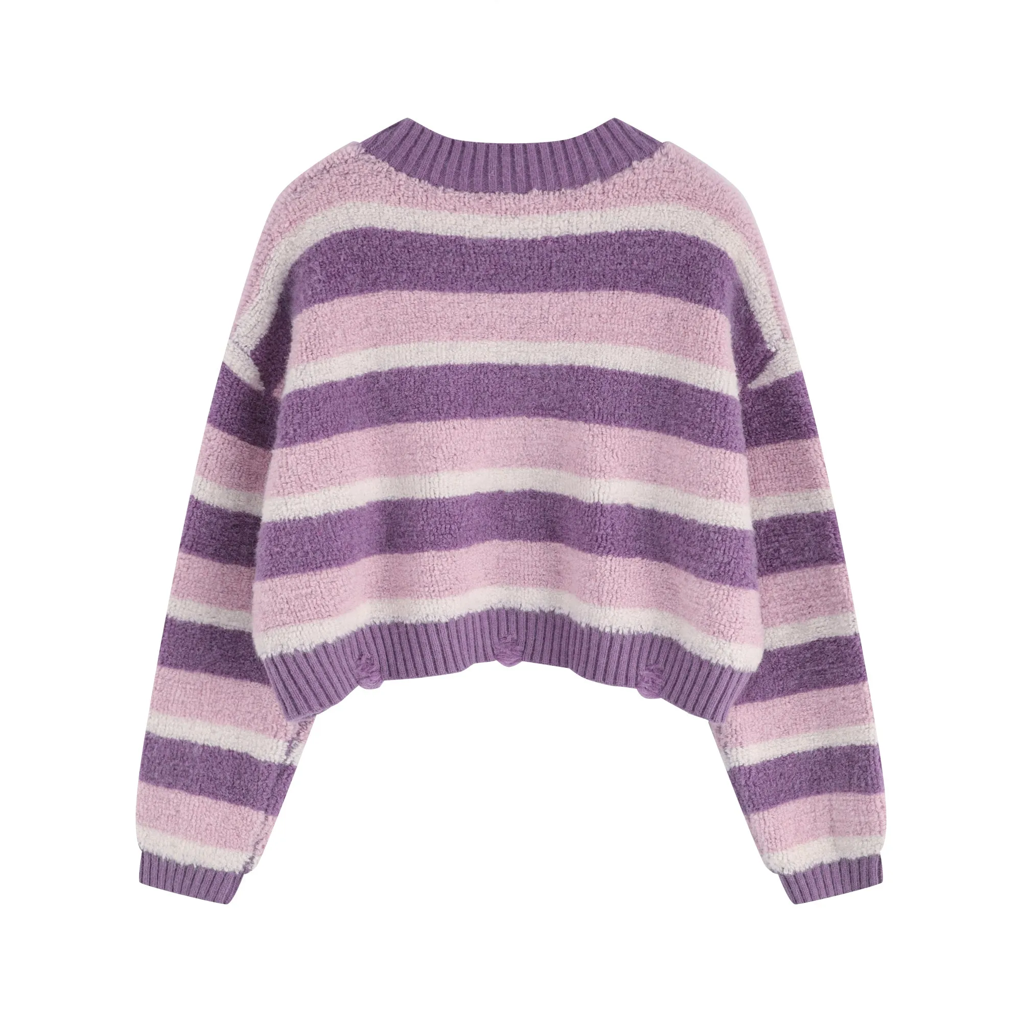 Faire Echo short striped sweater