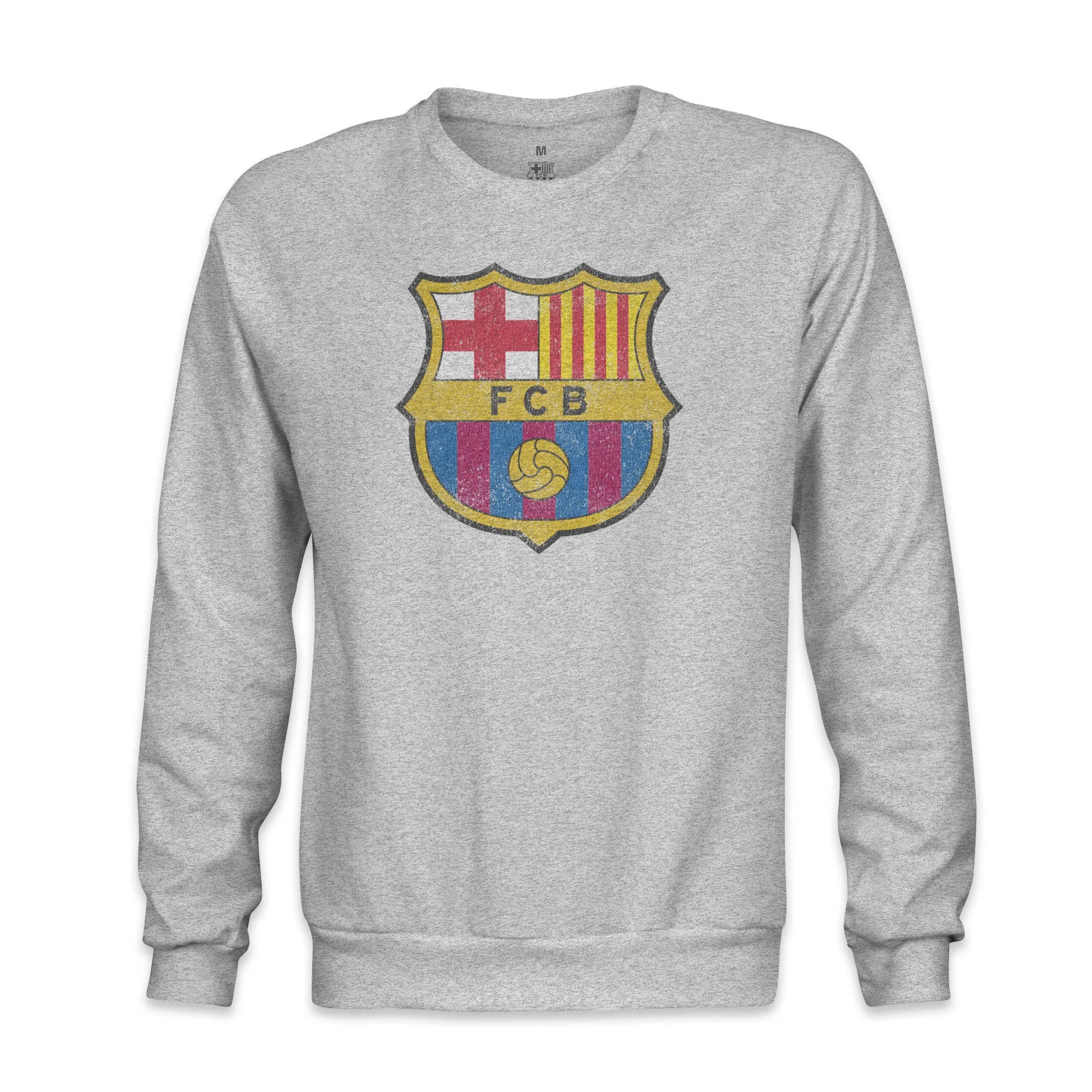 FC Barcelona Color Badge Crewneck Sweatshirt - Grey