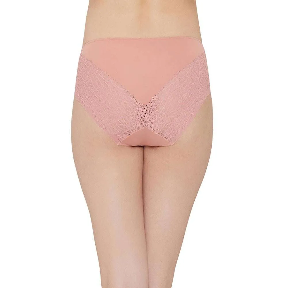 Forma Mid Waist Medium Coverage Everyday Wear Hipster Panty - Pink