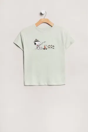 Girls' Camp Snoopy Graphic Classic Tee