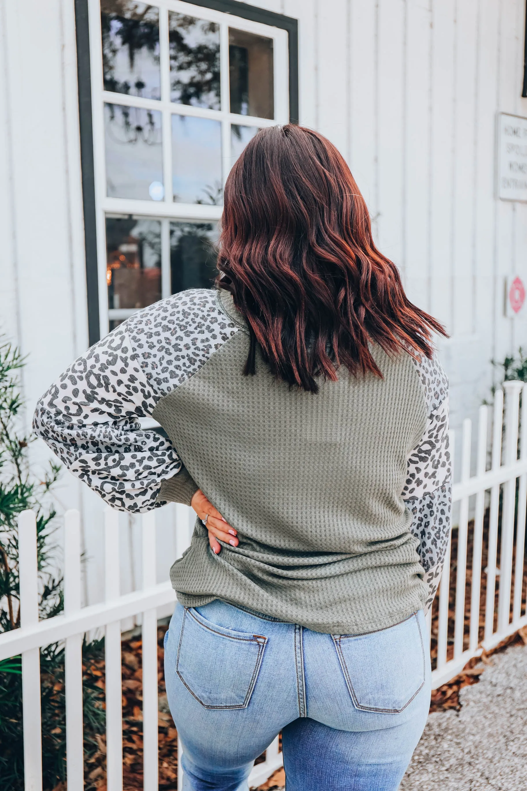 Keepin' It Casual Color Block Top - Sage