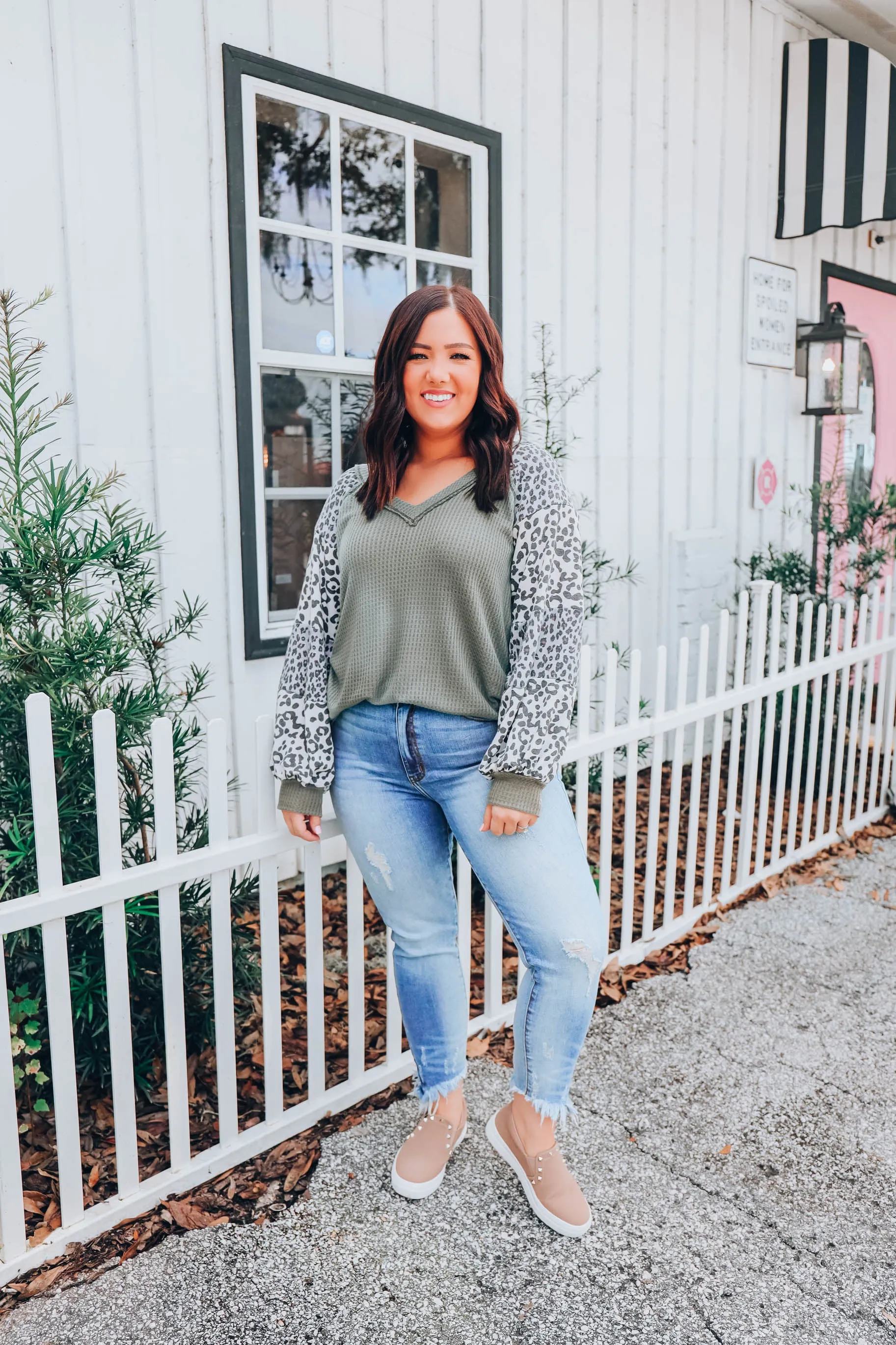 Keepin' It Casual Color Block Top - Sage