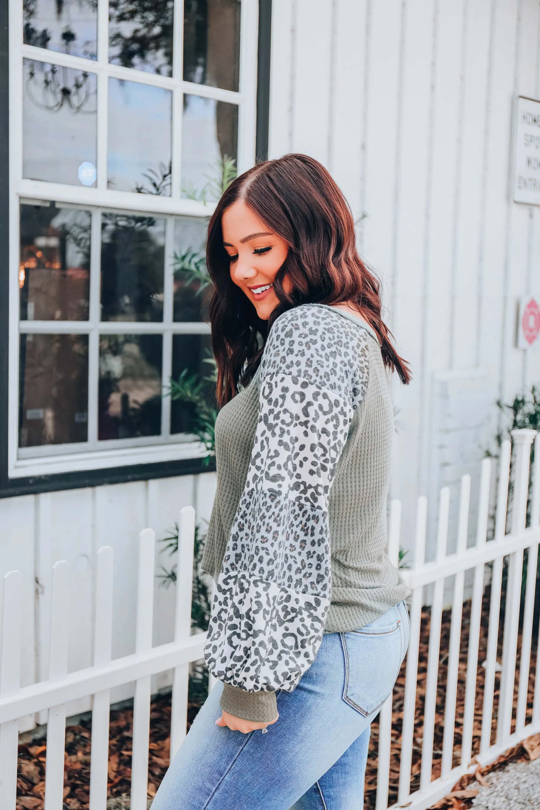 Keepin' It Casual Color Block Top - Sage