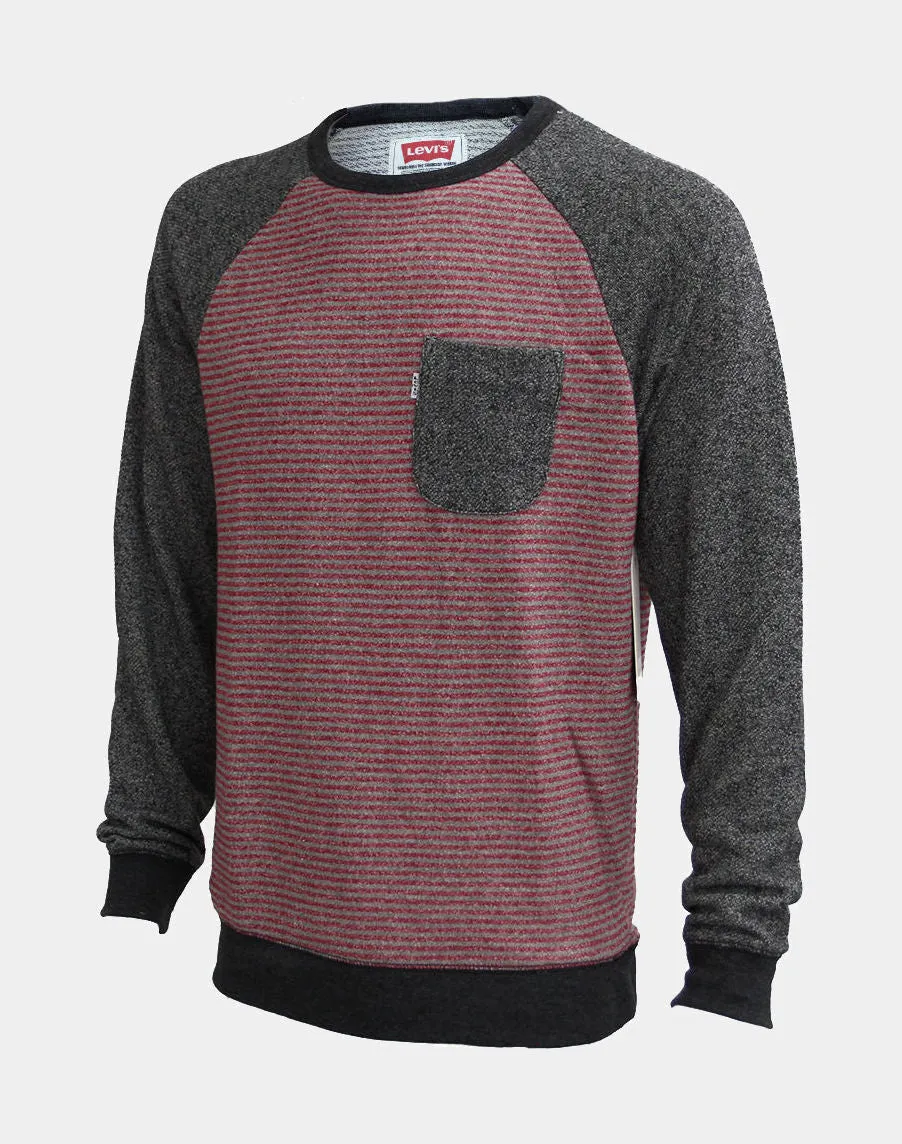 KRauss Tibetian Sweater Pullover (Red/Grey)