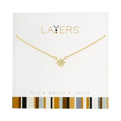 Layers Gold Starburst Necklace