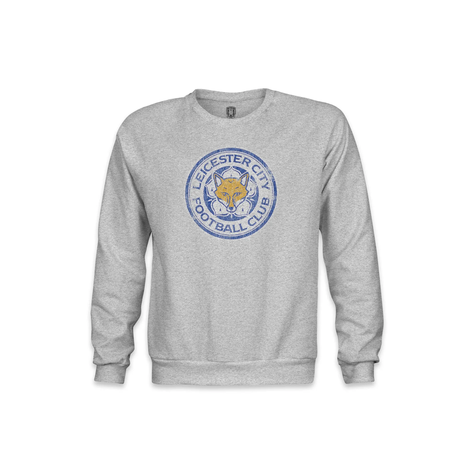 Leicester City FC Color Badge Youth Crewneck Sweatshirt - Grey