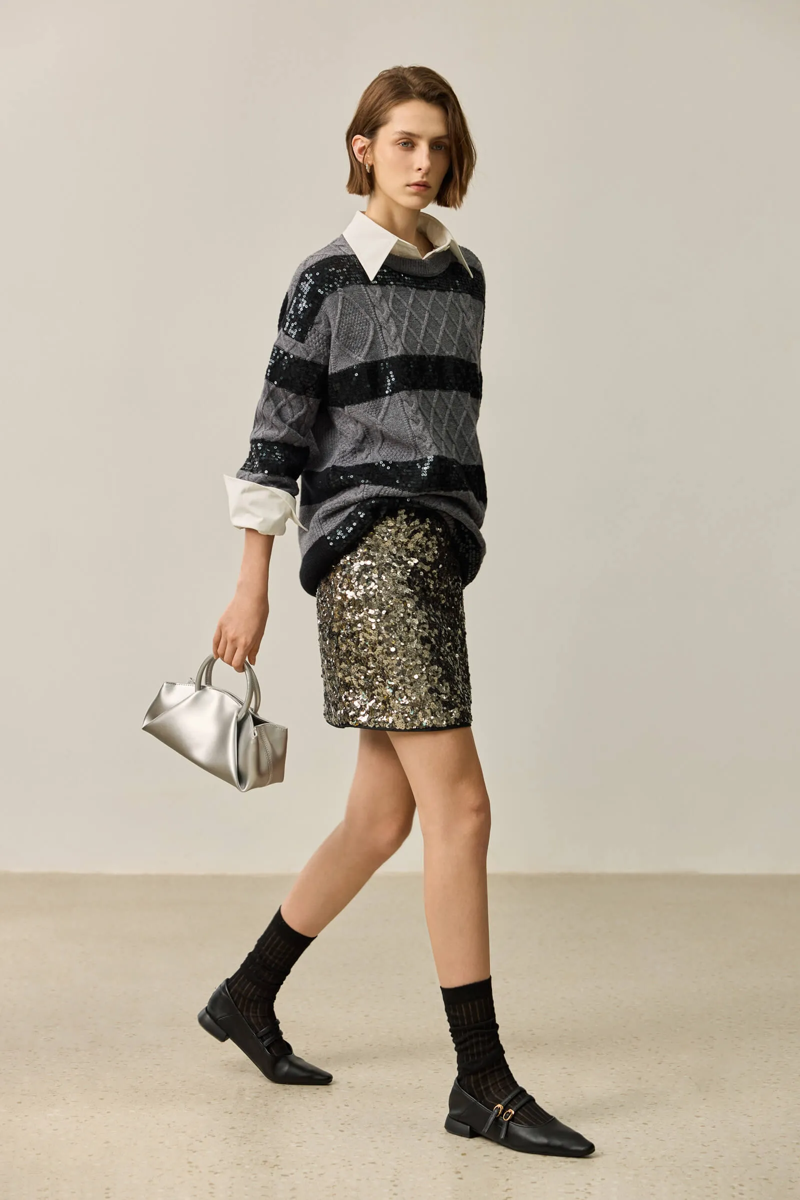 LILY Sequin Statement Sweater