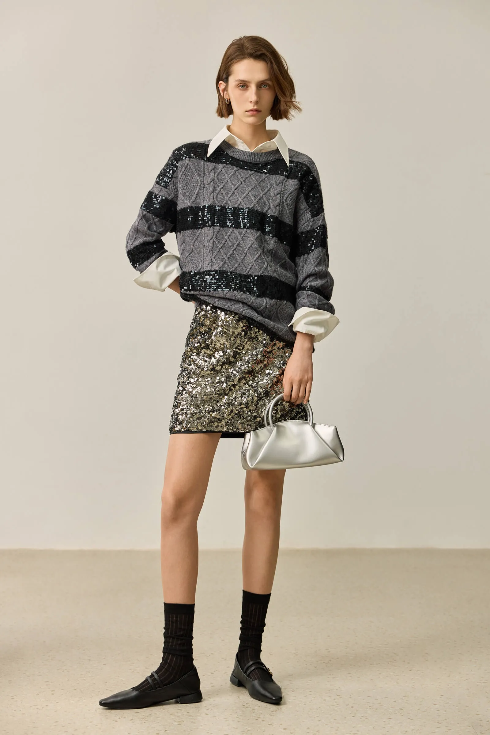 LILY Sequin Statement Sweater