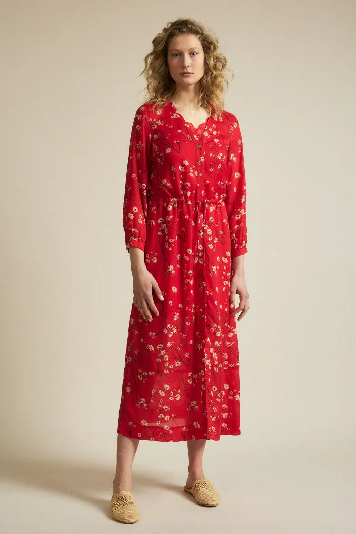 Long Tencel Printed Dress Lanius