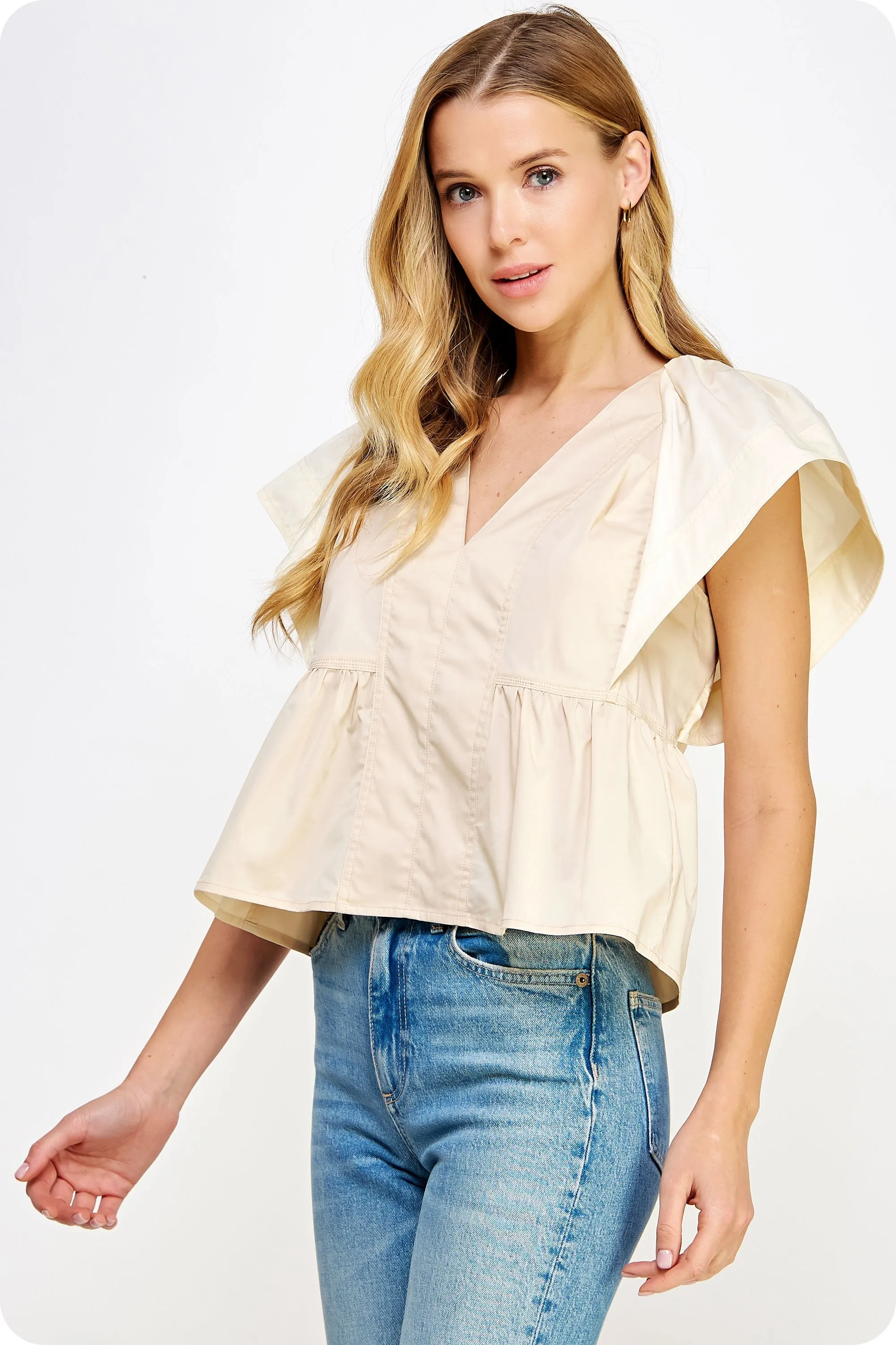 Macadamia/Cream Maeve Top