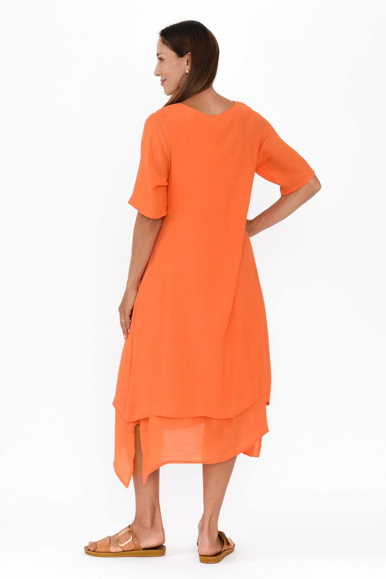 Nala Orange Layers Dress