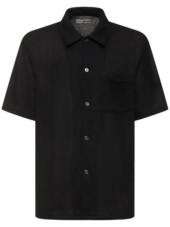 Our Legacy   Boxy bouclé short sleeve shirt 