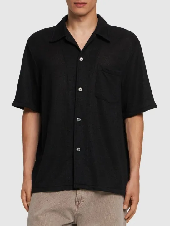 Our Legacy   Boxy bouclé short sleeve shirt 