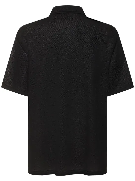 Our Legacy   Boxy bouclé short sleeve shirt 