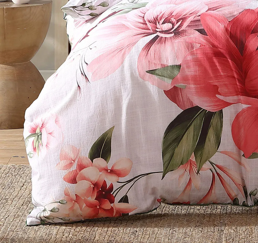 Phoebe Quilt Cover Set Range Rose