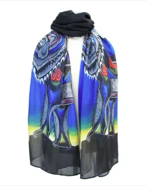 "Wolf" scarf by Indigenous Artist, Jessica Somers