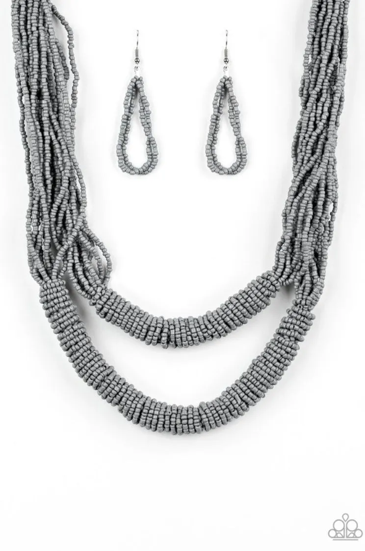 Right As RAINFOREST - Silver Necklace  - Paparazzi Accessories